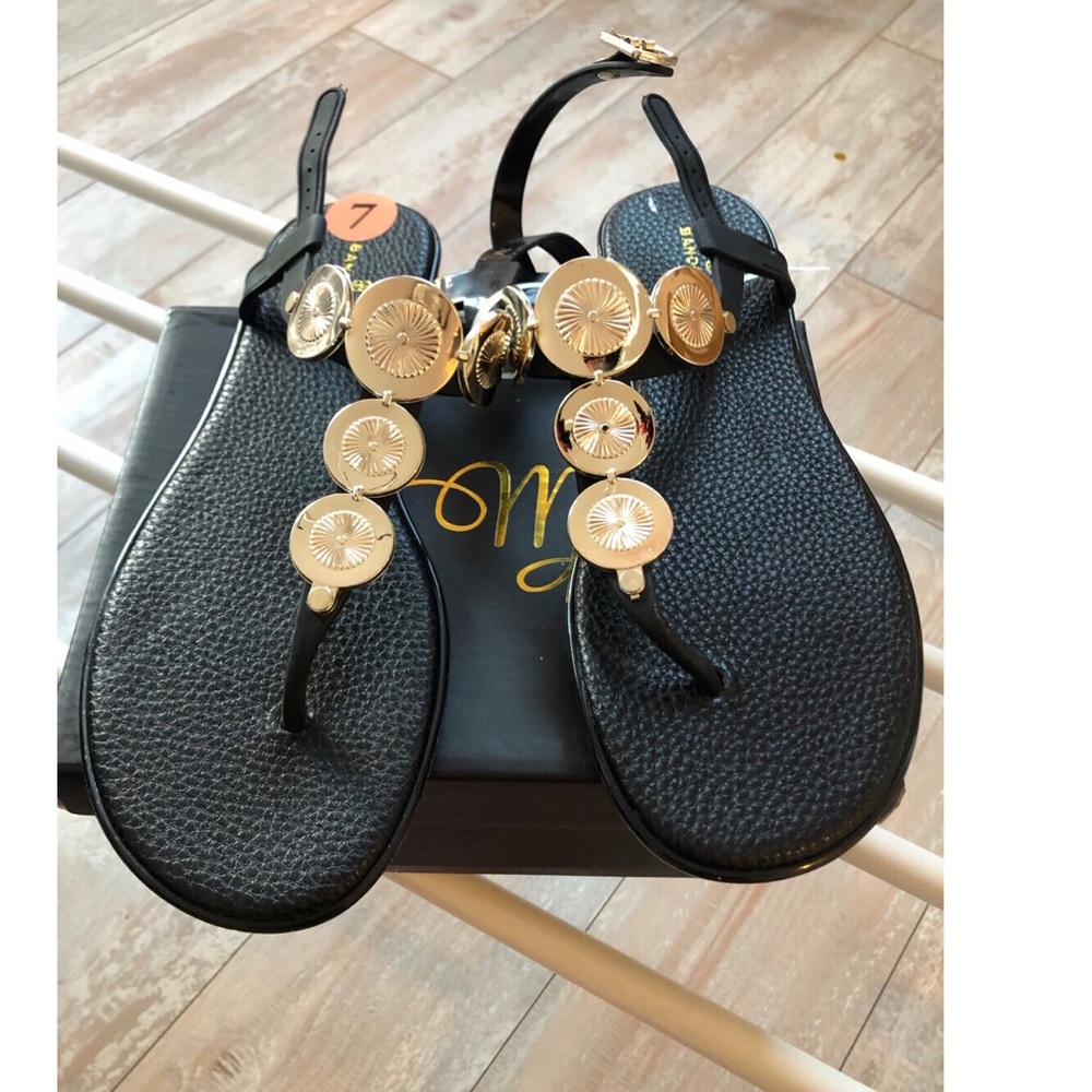 Black & Silver Bandolino Sandals